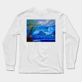 Tropical Hawaiian Sunset Long Sleeve T-Shirt